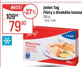 Divoký losos filety mražené Jeden Tag