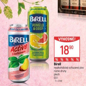Nealkoholické pivo ochucené Birell