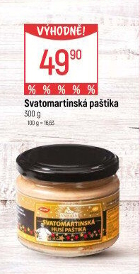 Paštika Svatomartinská husí Váhala