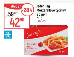 Tyčinky mozzarelové mražené Jeden Tag