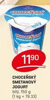 Bílý jogurt smetanový Choceňský