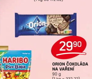 Čokoláda na vaření Orion