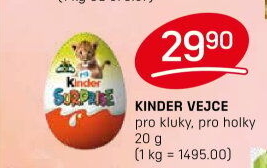 Čokoládové vajíčko s překvapením Kinder Surprise