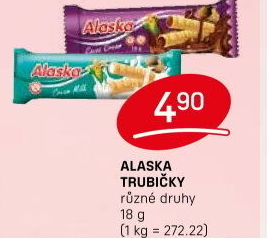 Trubičky bez lepku Alaska