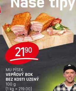 Vepřový bok uzený bez kosti Maso uzeniny Písek