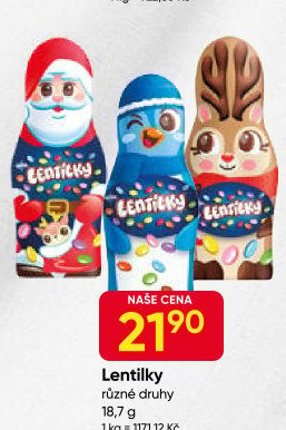 Čokoládové figurky vánoční s lentilkami Orion