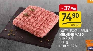 Maso mělněné vepřové Kostelecké uzeniny