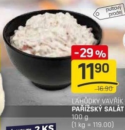 Pařížský salát Lahůdky Vavřík
