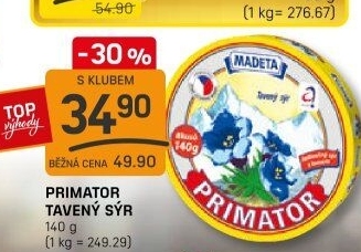 Sýr tavený Primátor Madeta
