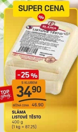 Těsto listové Sláma