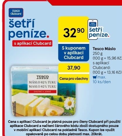 Máslo Tesco