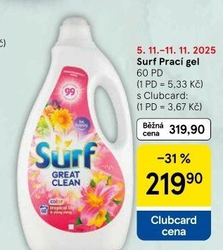 Prací gel Surf