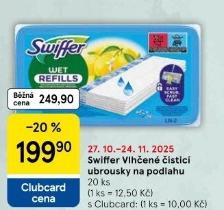 Vlhčené ubrousky na podlahu Wet Swiffer