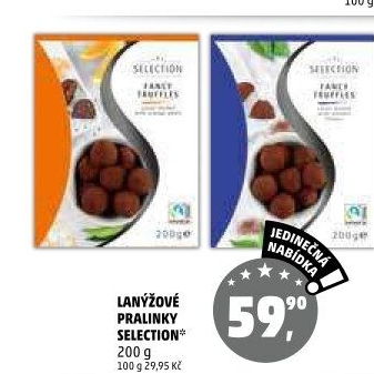 Lanýžové pralinky Selection