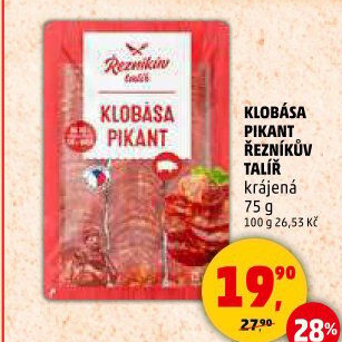 Pikantní klobása Řezníkův talíř