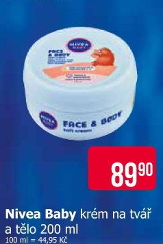 Krém hydratační na obličej a tělo dětský Baby Nivea