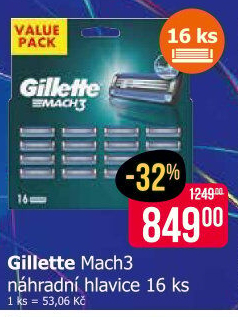 Náhradní hlavice pánské Mach 3 Gillette