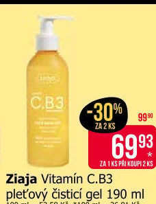 Pleťový čistící gel Vitamin C.B3 Ziaja