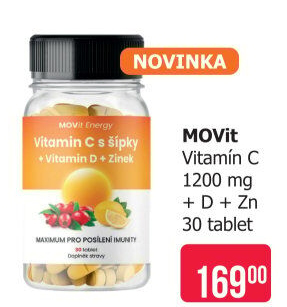 Doplněk stravy MOVit Energy Vitamin C + D + Zn