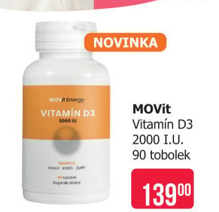 Doplněk stravy MOVit Energy Vitamin D3 2000