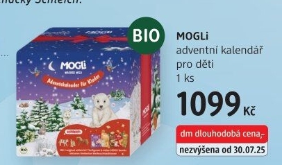 Adventní kalendář se snacky Bio Mogli