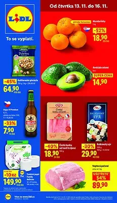 akční leták Lidl 13.11.2025-16.11.2025