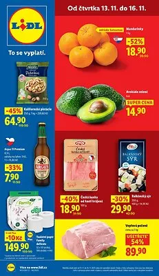 akční leták Lidl 13.11.2025-16.11.2025