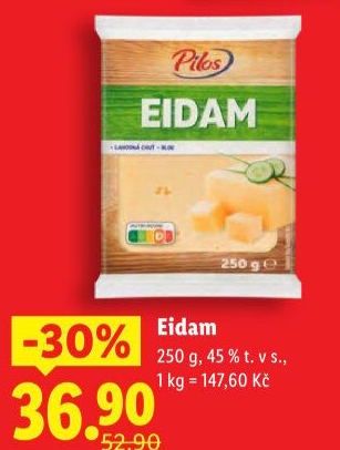 Sýr Eidam 45% Pilos