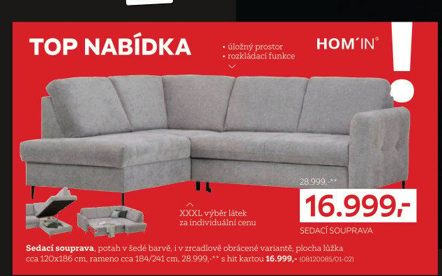 ROHOVÁ SEDAČKA
