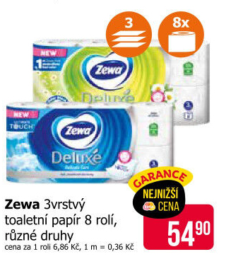 Toaletní papír 3vrstvý Deluxe Zewa