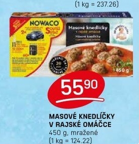 Knedlíčky masové v rajské omáčce mražené Dobroty babičky Kláry