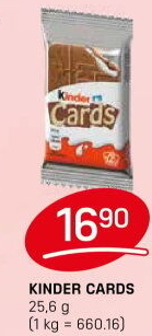 Sušenka s náplní Cards Kinder