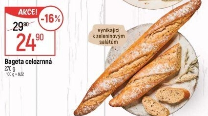 Bageta celozrnná
