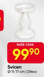 Dřevěný svícen