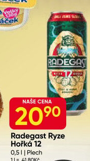 Pivo světlý ležák 12° Ryze hořká Radegast