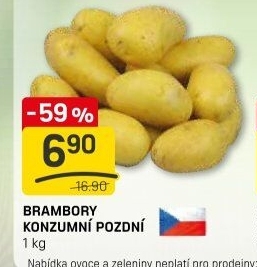 Brambory konzumní pozdní