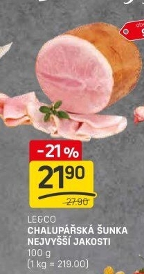 Chalupářská šunka nejvyšší jakosti Le&amp