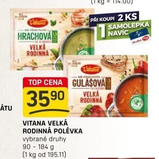 Instantní polévka Velká rodinná Vitana