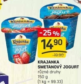Jogurt smetanový ochucený Krajanka