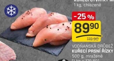 Kuřecí prsní řízky mražené Vodňanské kuře