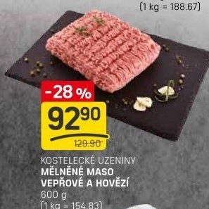 Mělněné maso mix Kostelecké uzeniny