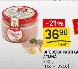 Paštika bítešská jemná Sláma