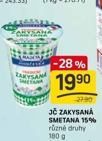 Smetana zakysaná Jihočeská Madeta 15%