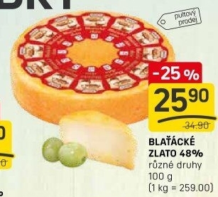 Sýr Blaťácké zlato Madeta