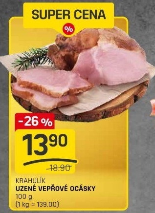 Vepřové ocásky uzené Krahulík