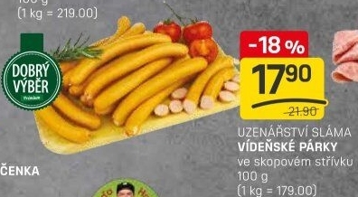 Vídeňské párky Premium Dobrý Výběr