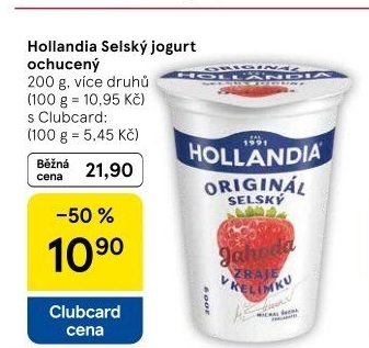 Ochucený jogurt selský Hollandia