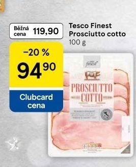 Šunka Prosciutto cotto Tesco Finest