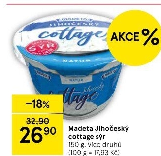 Sýr Cottage Jihočeský Madeta