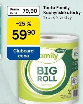 Utěrky kuchyňské 2vrstvé Family Big roll Tento